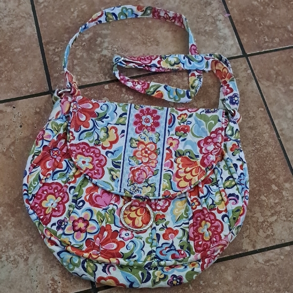 Vera Bradley Handbags - Vera Bradley Quilted Red and Pink Shoulder Bag 98% New